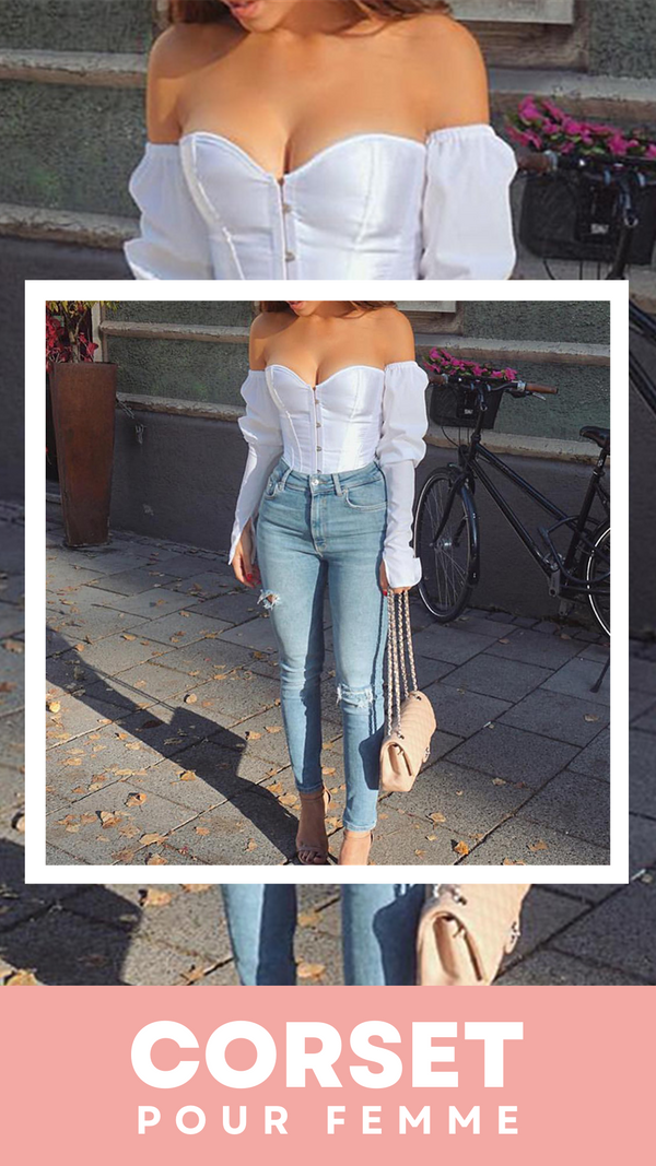 TOP CORSET BUSTIER MANCHE LONGUE DIANA