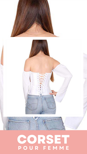 TOP CORSET BUSTIER MANCHE LONGUE DIANA
