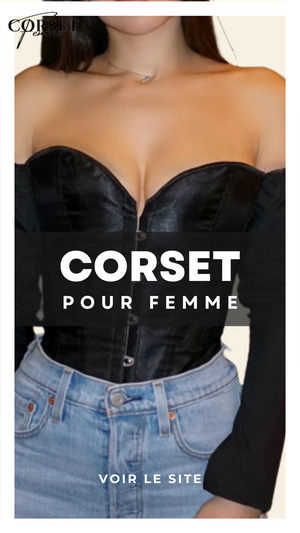TOP CORSET BUSTIER MANCHE LONGUE (NOIR)