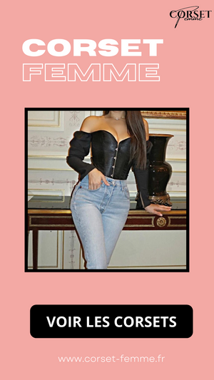 TOP CORSET BUSTIER MANCHE LONGUE (NOIR)