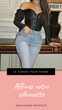 TOP CORSET BUSTIER MANCHE LONGUE (NOIR)