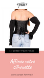 TOP CORSET BUSTIER MANCHE LONGUE (NOIR)