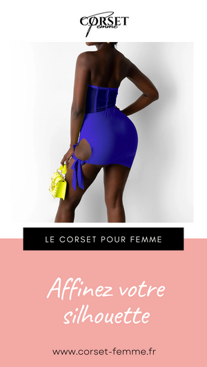 ROBE COURTE CHIC SANS BRETELLES (BLEU)
