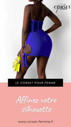 ROBE COURTE CHIC SANS BRETELLES (BLEU)