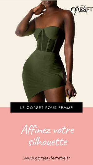ROBE COURTE CHIC SANS BRETELLES (VERT)