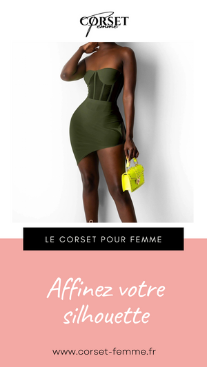 ROBE COURTE CHIC SANS BRETELLES (VERT)
