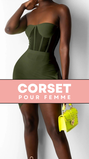 ROBE COURTE CHIC SANS BRETELLES (VERT)