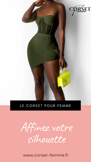 ROBE COURTE CHIC SANS BRETELLES (VERT)