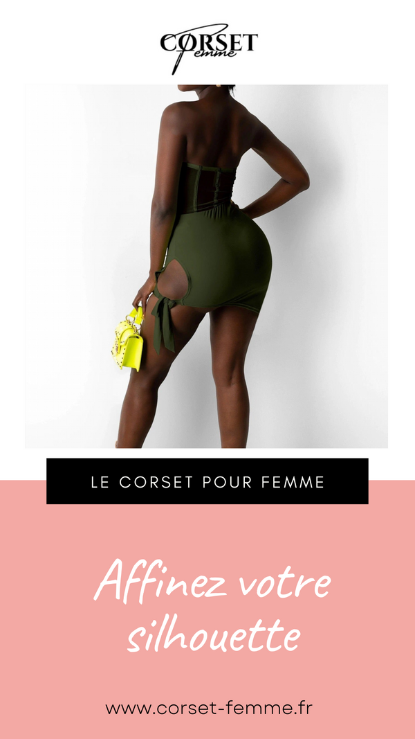 ROBE COURTE CHIC SANS BRETELLES (VERT)