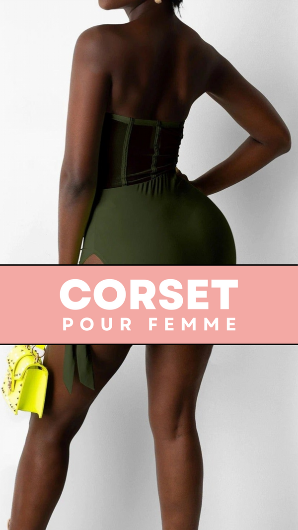 ROBE COURTE CHIC SANS BRETELLES (VERT)