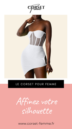 ROBE COURTE CHIC SANS BRETELLES (BLANC)