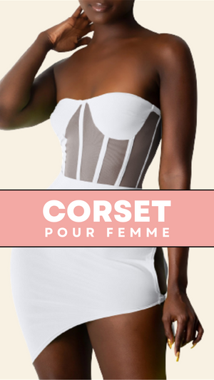 ROBE COURTE CHIC SANS BRETELLES (BLANC)
