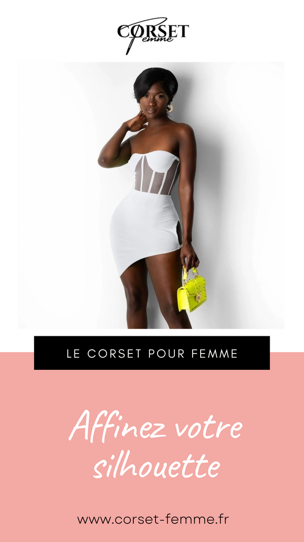 ROBE COURTE CHIC SANS BRETELLES (BLANC)