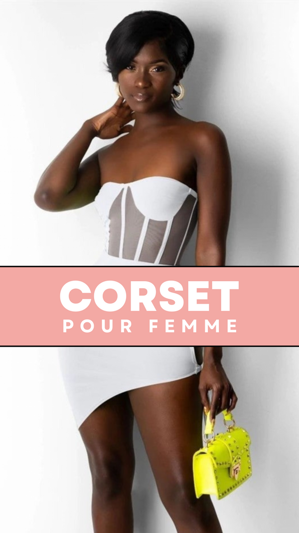 ROBE COURTE CHIC SANS BRETELLES (BLANC)