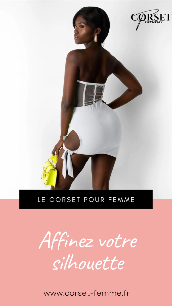ROBE COURTE CHIC SANS BRETELLES (BLANC)