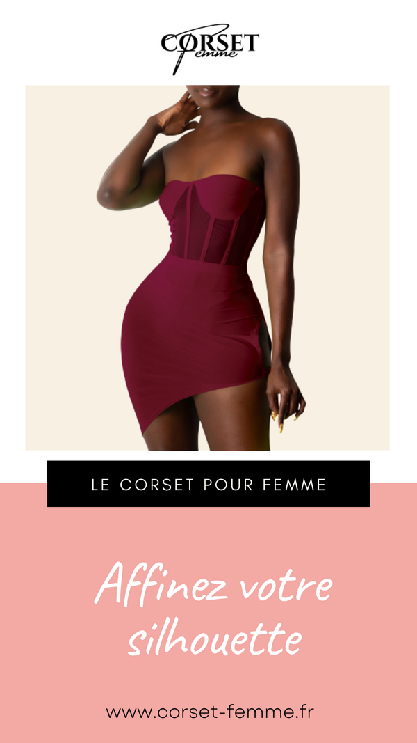 ROBE COURTE CHIC SANS BRETELLES (ROSE)