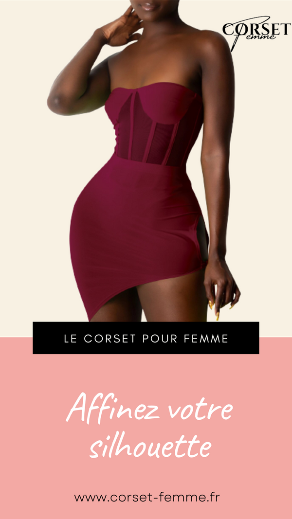 ROBE COURTE CHIC SANS BRETELLES (ROSE)