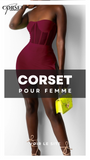 ROBE COURTE CHIC SANS BRETELLES (ROSE)