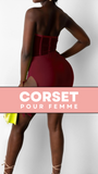 ROBE COURTE CHIC SANS BRETELLES (ROSE)