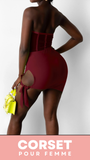 ROBE COURTE CHIC SANS BRETELLES (ROSE)