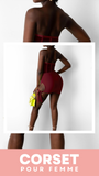 ROBE COURTE CHIC SANS BRETELLES (ROSE)